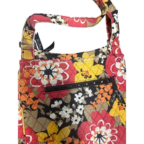 Vera Bradley Floral Quilted Crossbody Bag With Houndstooth Lining & Adjustable S - Picture 8 of 9